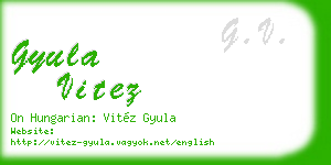 gyula vitez business card